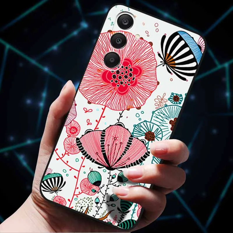3D Floral Embossed Soft Silicone Phone Case - Elegant Back Cover Shell