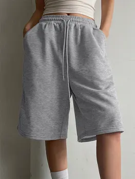 Pantaloncini da donna Estate Nuovo Streetwear Moda Casual Pantaloncini stringati sottili Elegante personalità femminile Pantaloni larghi lavorati a maglia versatili 1