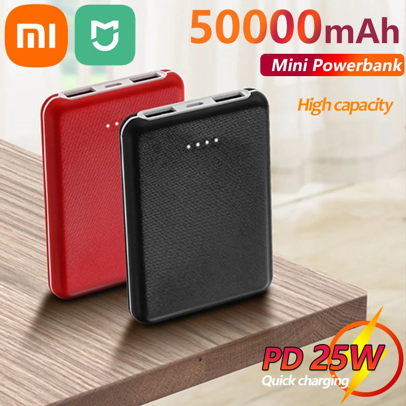 

Xiaomi Mijia 50000mAh Mini Power Bank Mirror Digital Display External Battery Large Capacity Portable Fast Charger for Xiaomi