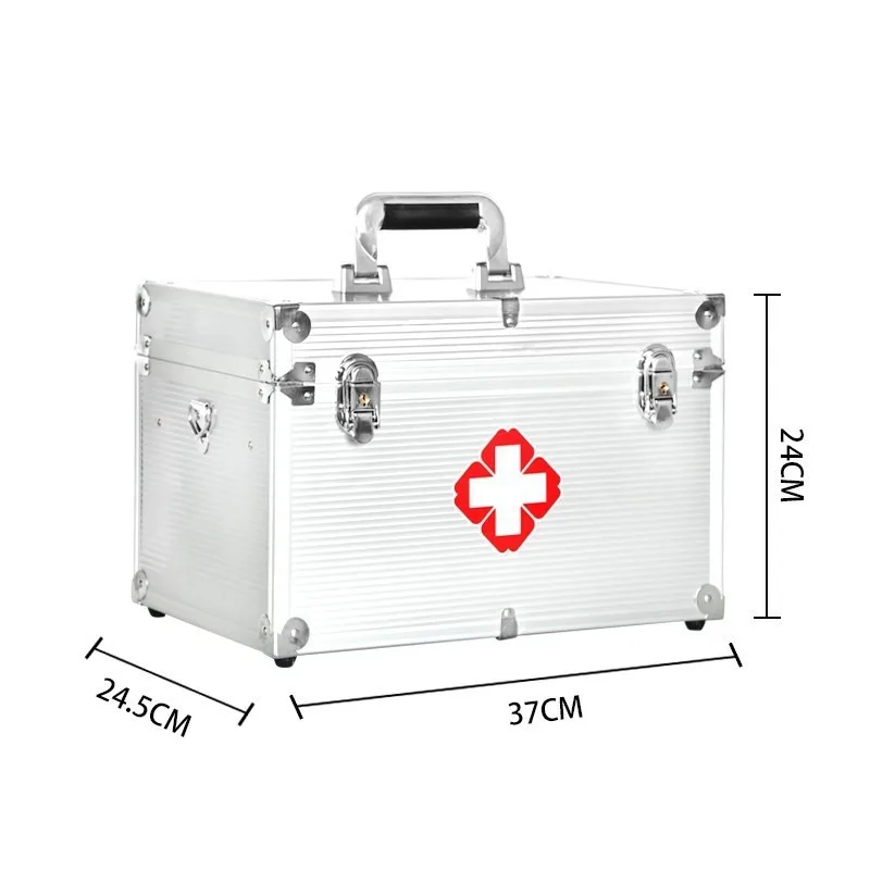 

Emergency treatment and storage medicine box for trauma in a large family medical kit