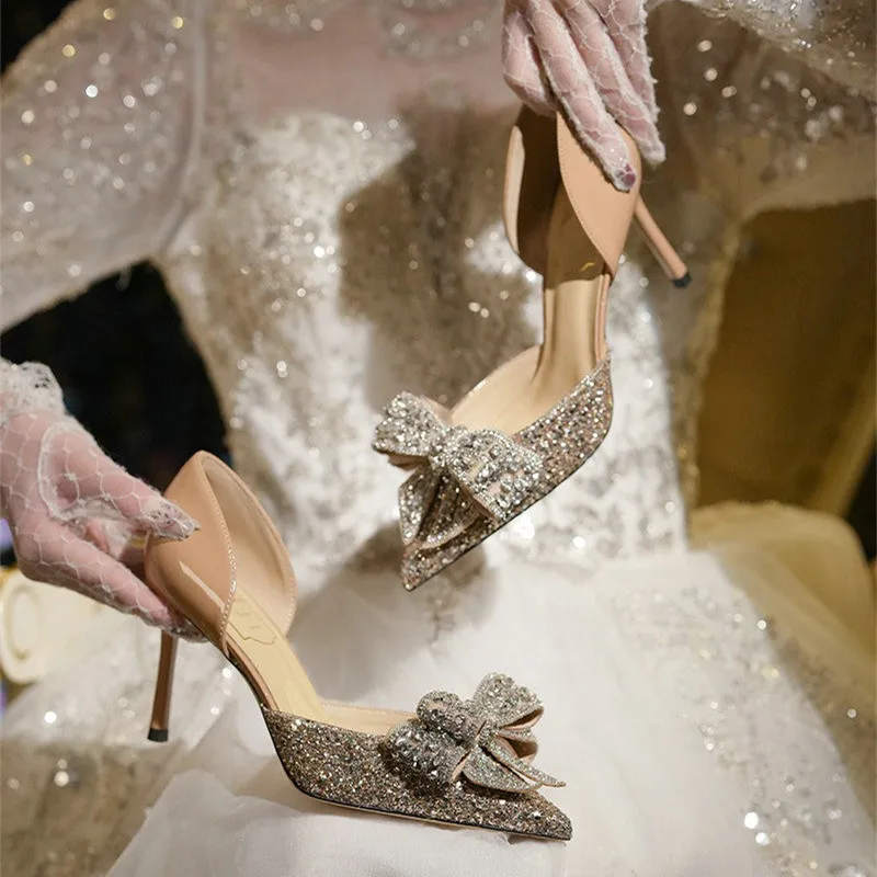 Vestido Zapatos Novia Con Plataforma Zapatos De Tacón Alto Con