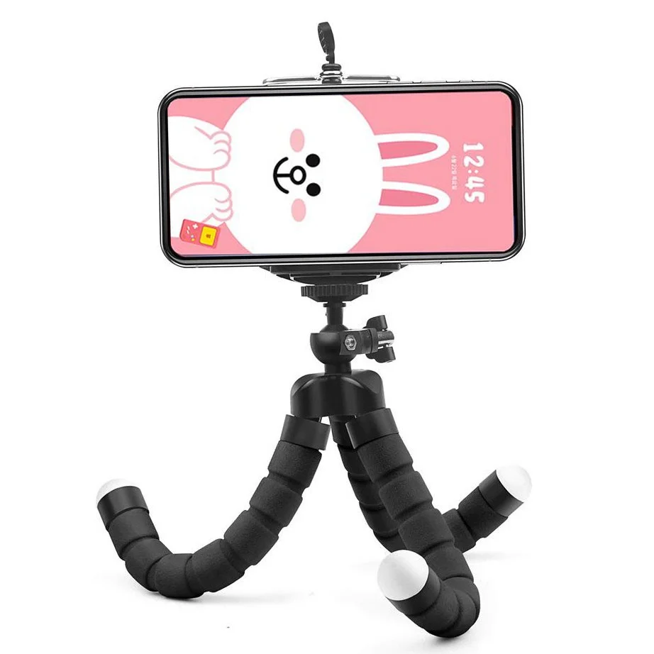 Supporto a forma di polpo spugnoso per streaming live, supporto per cellulare a deformazione libera, treppiede portatile per fotocamera_voghion.com