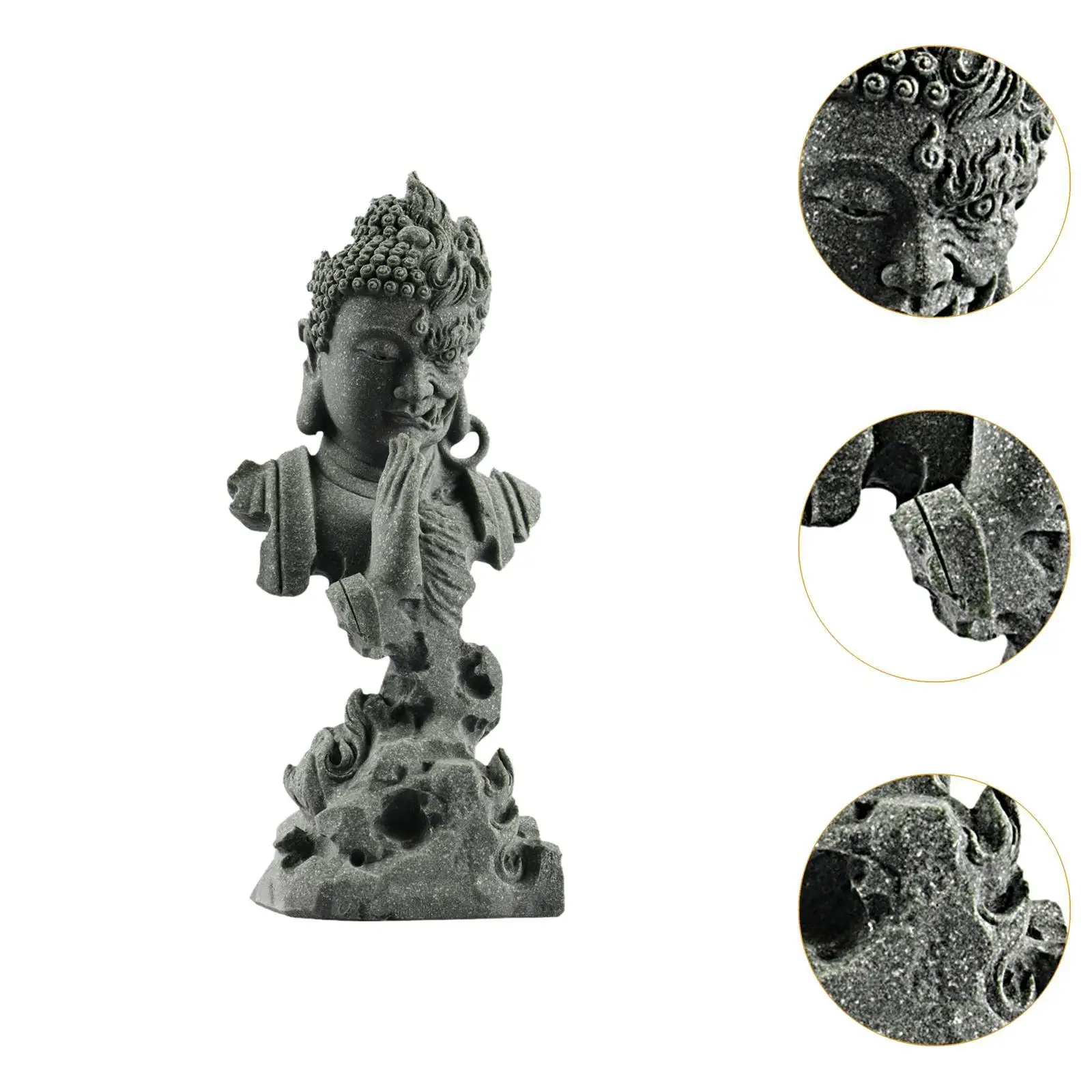 Buddha Statue Decorative Gift, Home Decor Sculpture, Tabletop Decoration Desktop Figurine for Desktop Office Bedroom Cabinets
