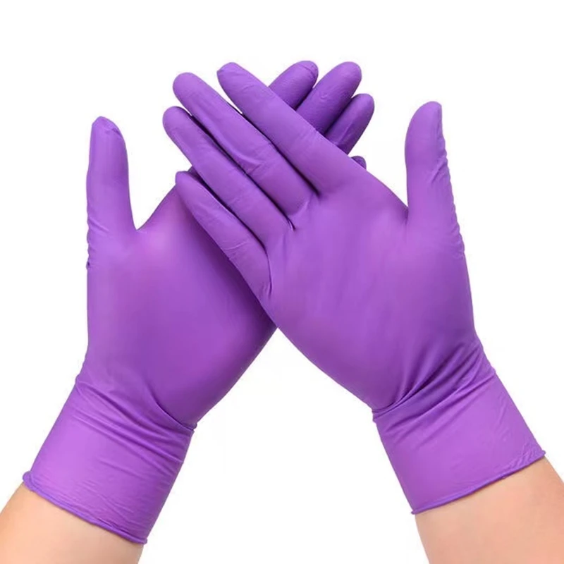 Disposable Gloves Dishwashing Gloves Nitrile Gloves Cleaning Gloves Garden Work Gloves Horticultural Gloves 50/100PCS Purple Nitrile Gloves Latex Free Disposable Gloves for Cleaning Mechanic Work Kitchen Dishwashing Garden Beauty Tattoo