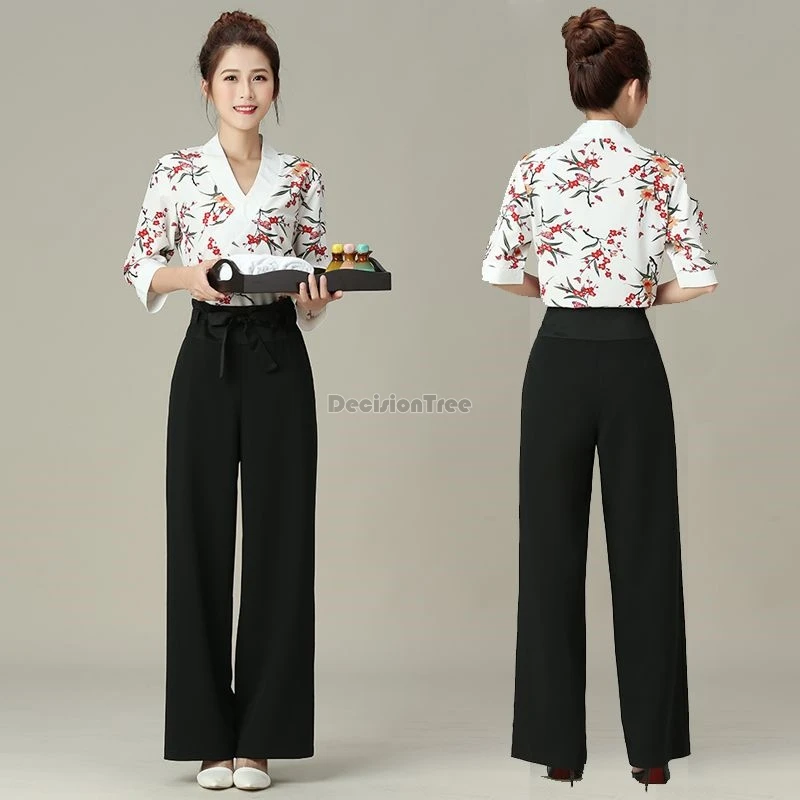 

2024 summer autumn chinese style beautician work clothing women's foot therapy bathroom hotel elegant beauty salon spa uniform