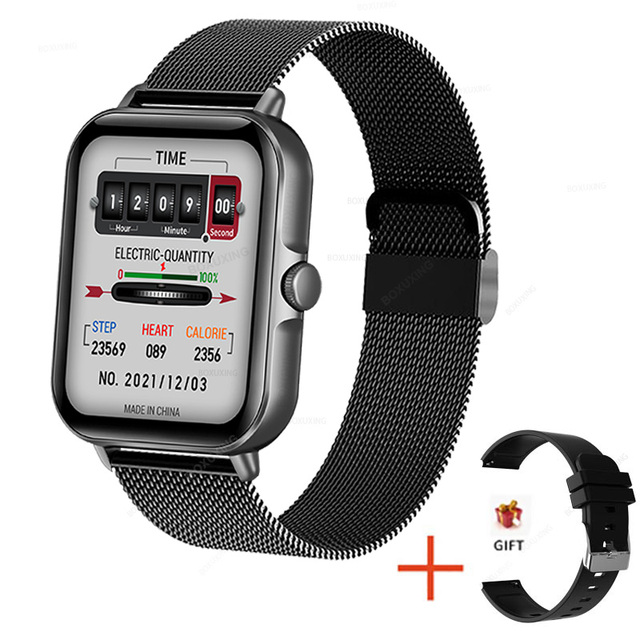 New Smart Watch Women Men 1.69" Full Touch Dial Call Fitness Tracker Waterproof Bluetooth Answer Call Smartwatch Woman+Box