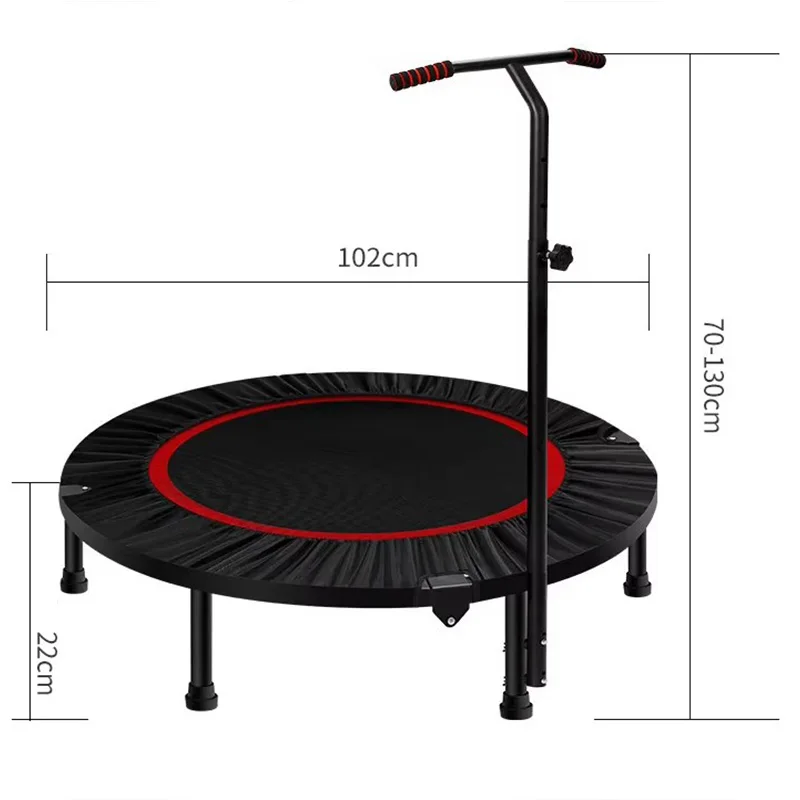 Trampoline Jumping Cardio Training for Adults and Kids, Outdoor and Indoor Fitness, Home Gym Exercise, Foldable with Hemming