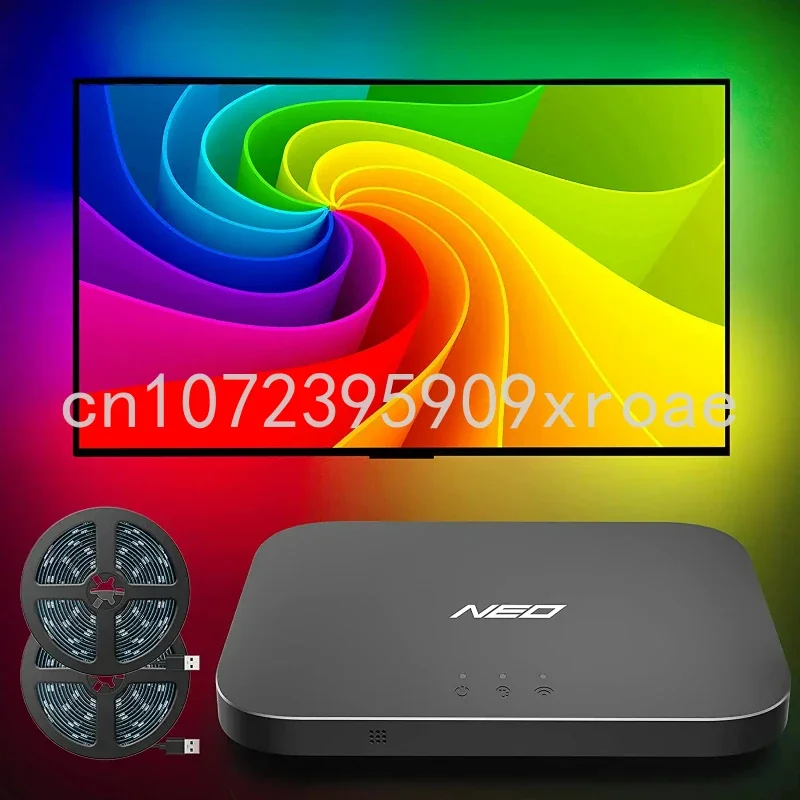 

for 91-120inch TV PC Gaming HDMI 2.0 Work with Alexa Google Assistant App Control NEO HDMI Sync Box with LED TV Backlight