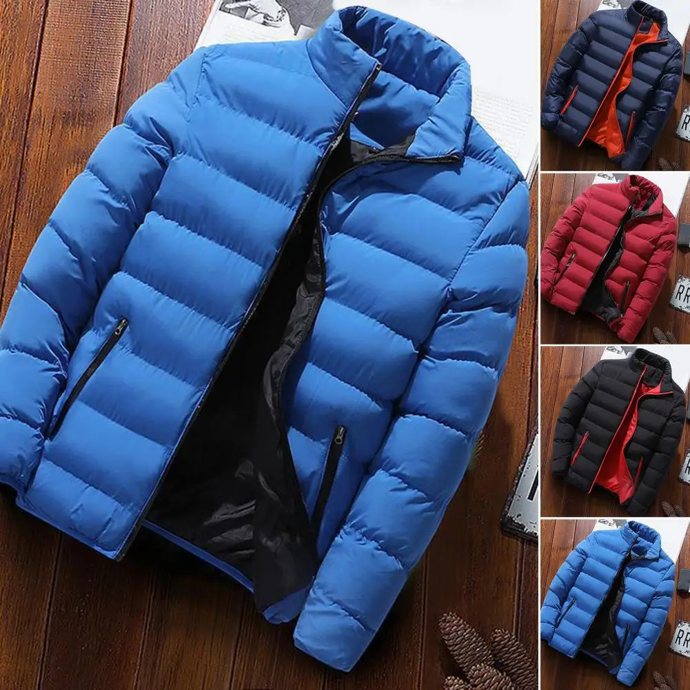 Fleece Jacket Stylish Men Coat Temperament Casual Coat Loose Warm Pockets Jacket Thickened