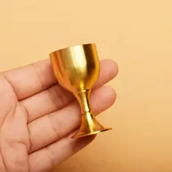 Elegant Gold Brass Chalice Cup - Perfect for Parties and Home Decor (Small)