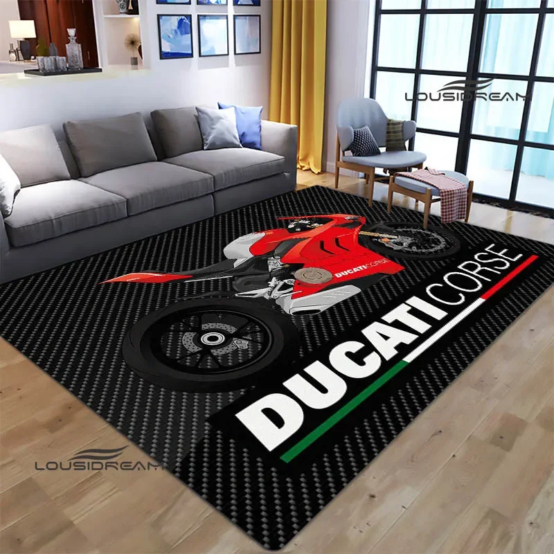 3D D-Ducatiss motorcycle printed carpet outdoor rug area rug kawaii room decor bedroom decor Non-slip carpet birthday gift plush rug,decorative carpet,silk wool rug,plush carpet,non slip carpet,imitated cashmere carpet