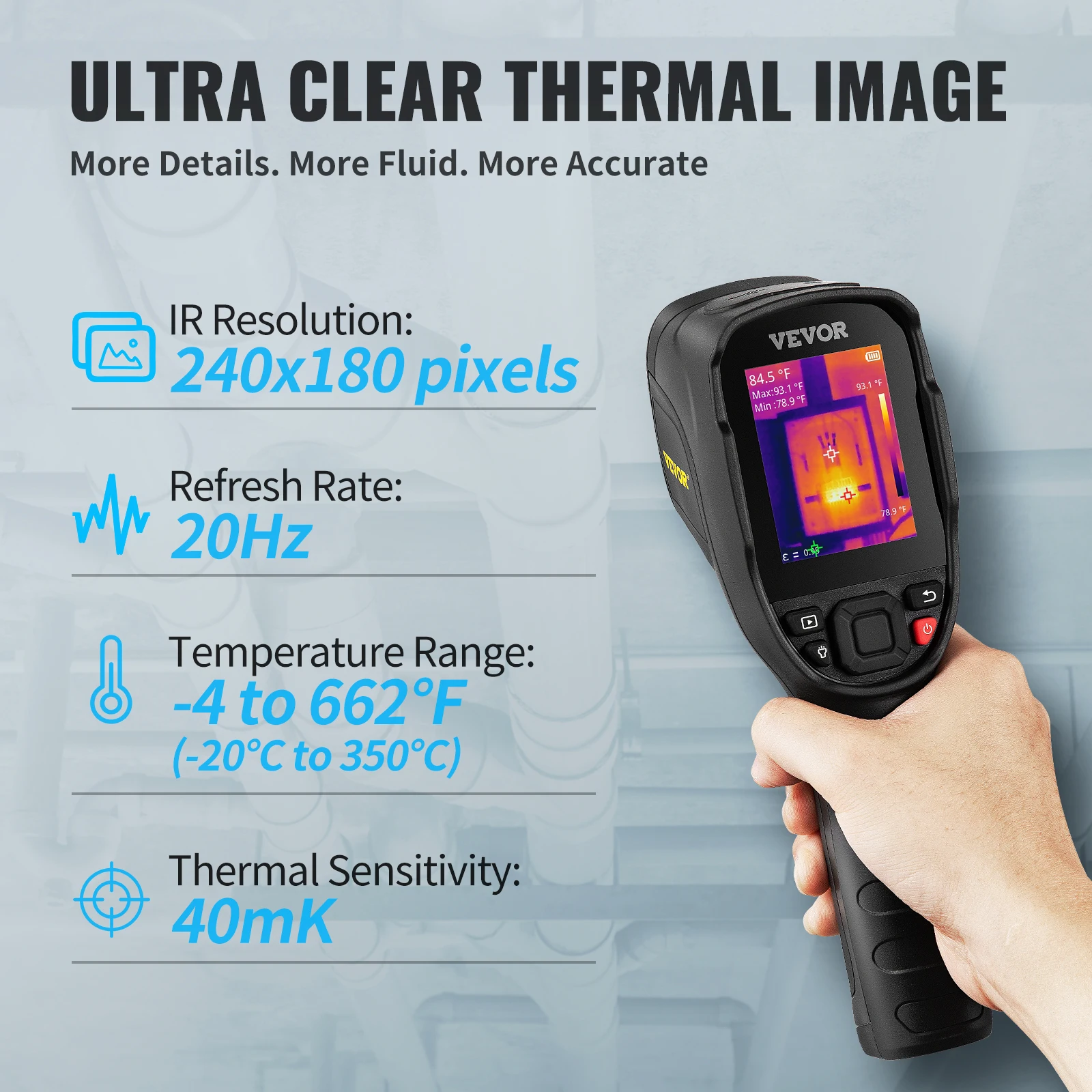 SucceBuy Thermal Imaging Camera 240x180 IR Resolution 20Hz Refresh
