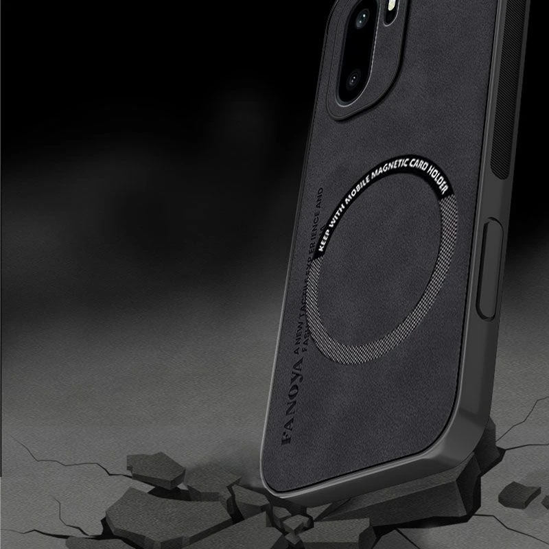 Luxurious Smooth-Touch Sheepskin Phone Case with Magnetic Charging & Shockproof Slim Design