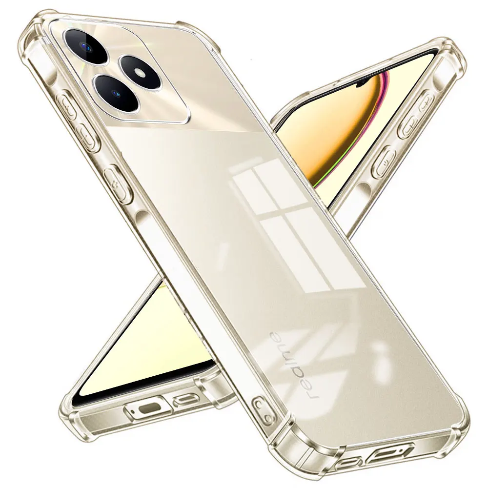 Shockproof Clear TPU Silicone Case - Airbag Design, Anti-Scratch Protection