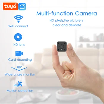 Tuya 3MP HD WiFi Mini Camera Wireless Video Recorder Security Protection Camera Smart Home Monitoring CamFor Infants And Pets 1