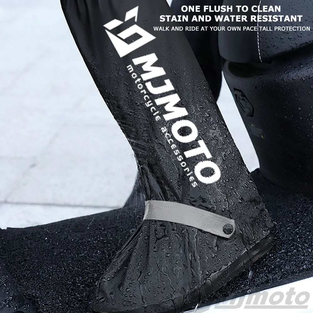 Motorcycle Rain Boot Covers Waterproof Windproof Motorcycle Rain Boots Riding Shoe Cover Reflective Riding Shoes Reusable Rain Snow Non-slip