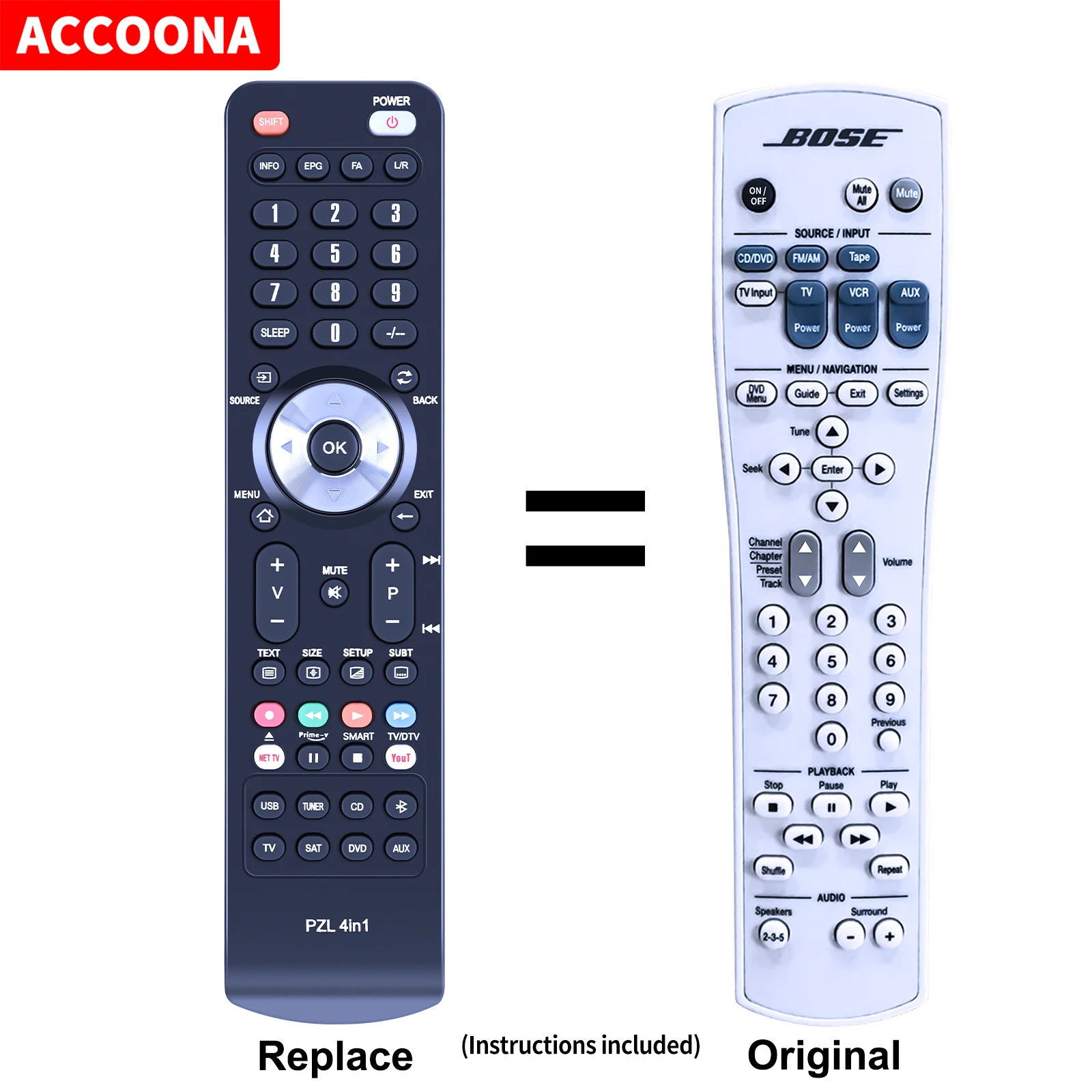 

RC28T1-27 for BOSE Lifestyle 28 REMOTE CONTROL AV28 US Home Entertainment System Speaker Version Remote Control