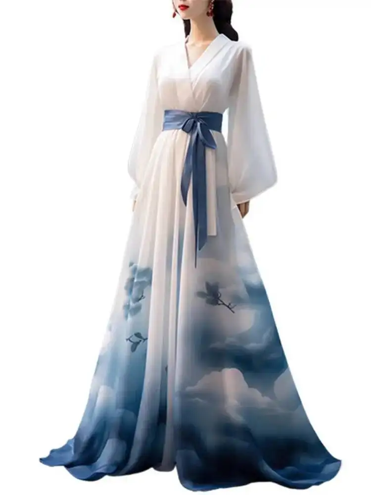 Hanfu Chinese Style Dress Women Traditional Elegant cloud Princess Dresses  Oriental Fairy Cosplay Stage Dance Robe - AliExpress 200000532