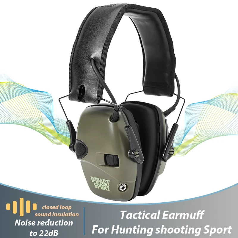 Outdoor Tactical Electronic Shooting Earmuff Gun Range Anti-noise Headset Impact Sound Amplification Hearing protector electronic earmuffs tactical headset noise cancelling headphones