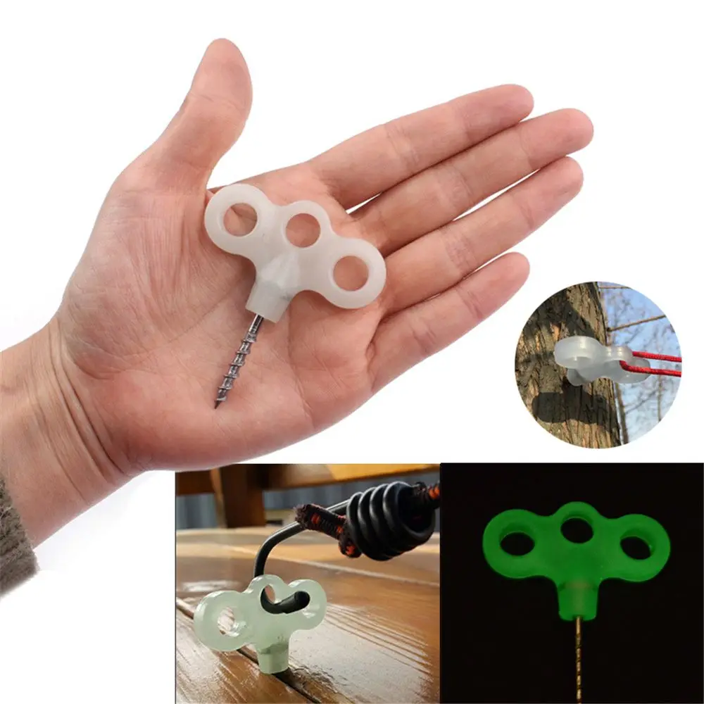 

Durable Portable Camping Accessories Pegs Screw Hiking Outdoor Equipment Ground Pin Rope Buckle Spike Hook Tent Nail