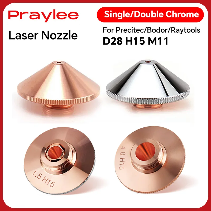 Laser Cutting Nozzle Type A D28 M11 D32 M14 H15 Single/Double Layer Caliber 0.8-6.0 Raytools Precitec WSX Laser Cutting Machine laser cutting nozzle