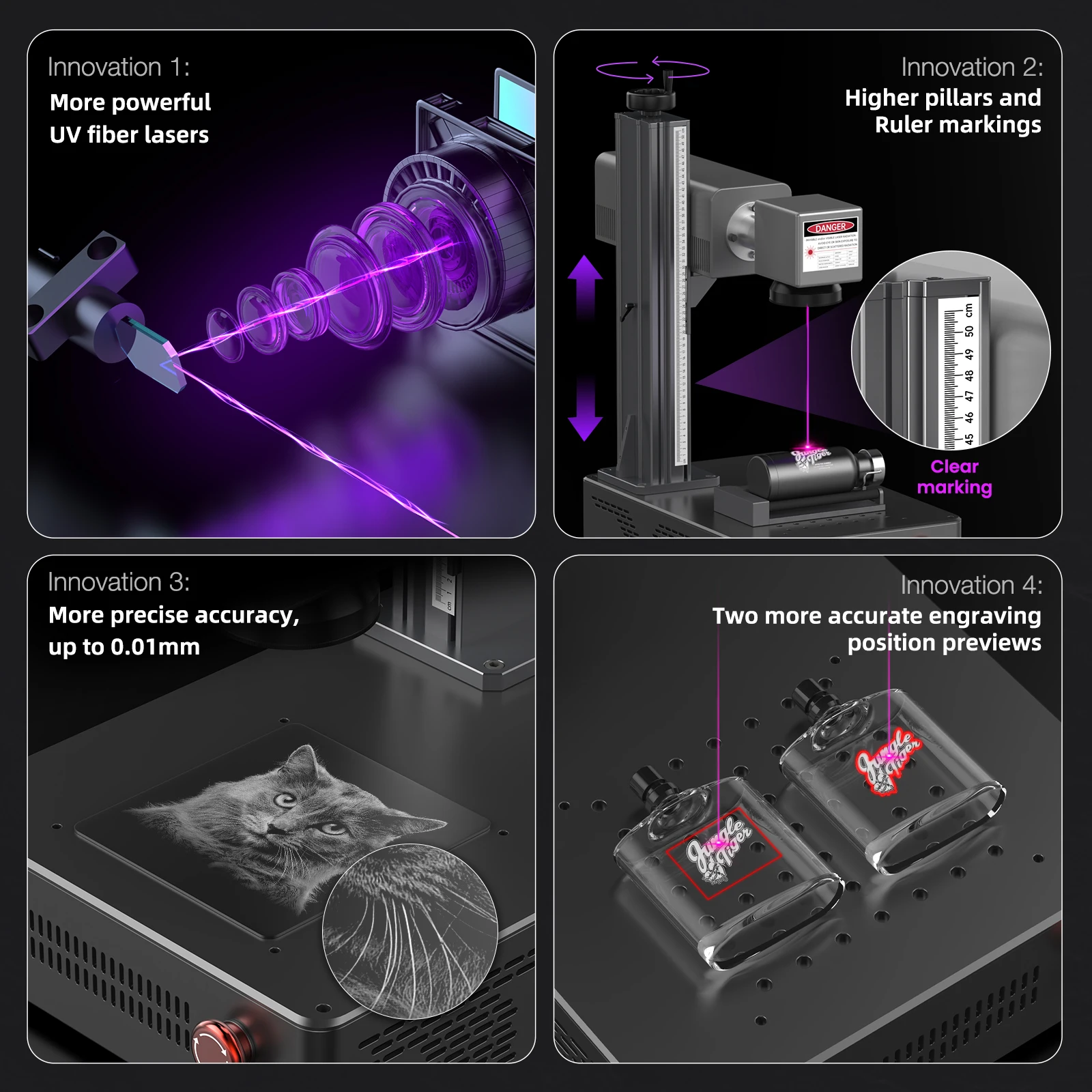 Daja uvレーザー彫刻機、すべての材料、ガラス、シリコン、金属、木材