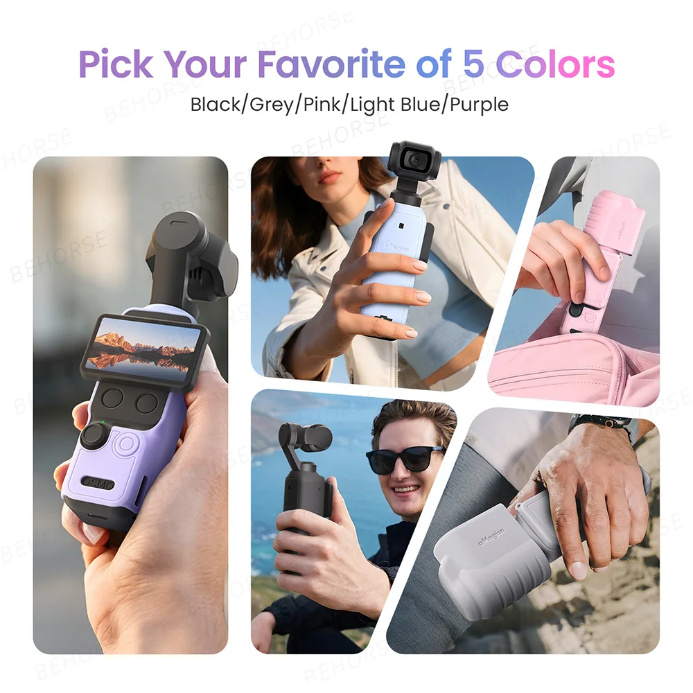 DJI Pocket 4 렌즈 스크린용 실리콘 케이스 DJI Pocket 4 카메라 액세서리용 긁힘 방지 보호 케이스 올라운드 커버