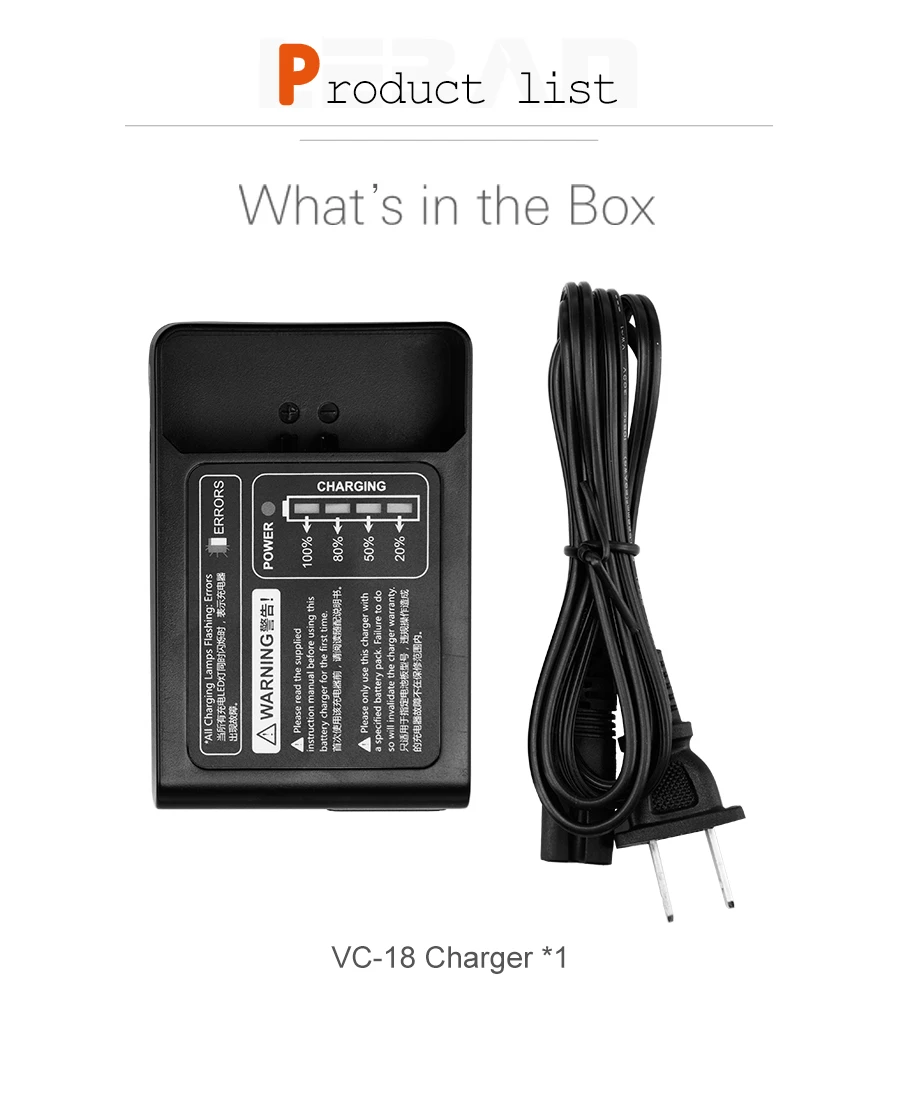 VC18 VB-18 Special Charger For V850 V860 V860II VING Flash Speedlite