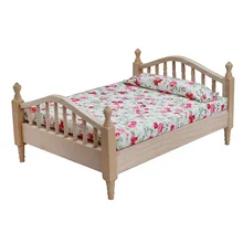 

Small House Bed Doll House Miniature Furniture Chic Small House Accessory