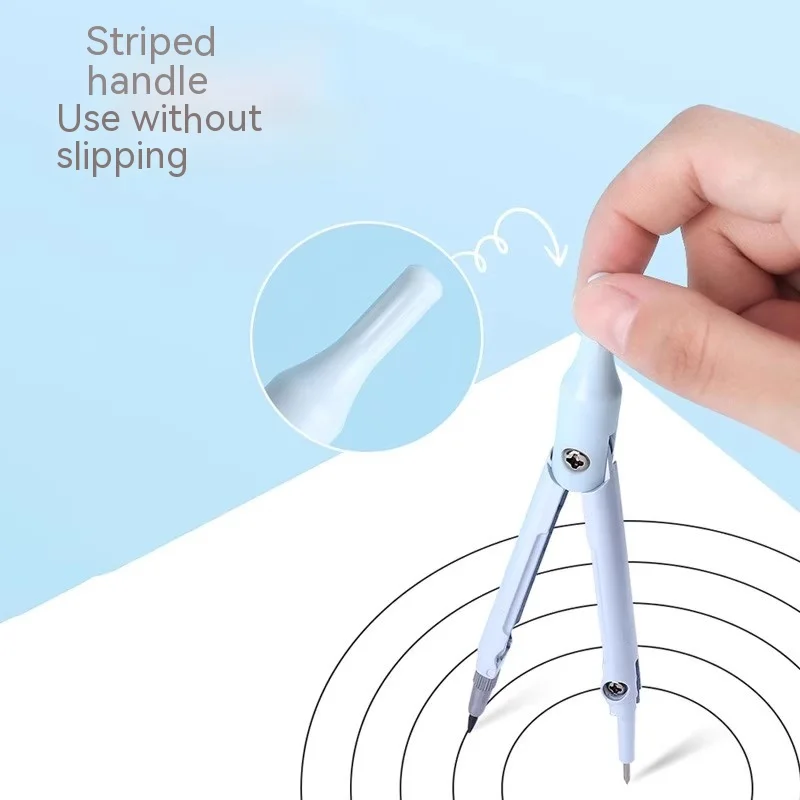 Three-in-one Multifunctional Compass Ruler With Pencil Refills Lead Math Geometry Tool Circle Student School Stationery Supplies drawing compass