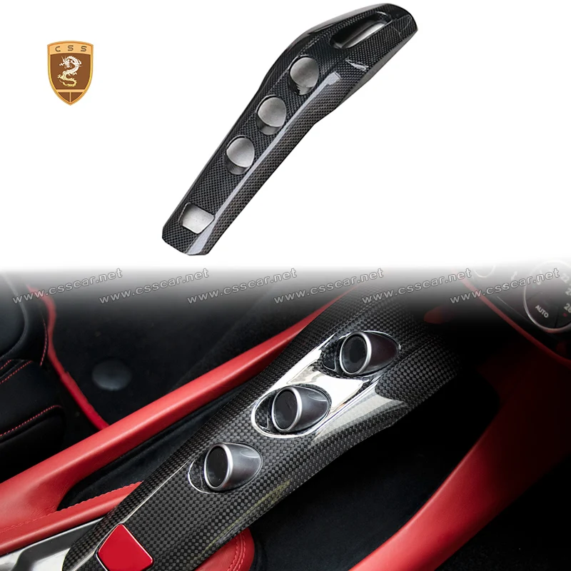 

Car Central Control Gear Shift Panel Trim Cover For Ferrari F12 OEM Style Dry Carbon Fiber Interior Decoration Accessories