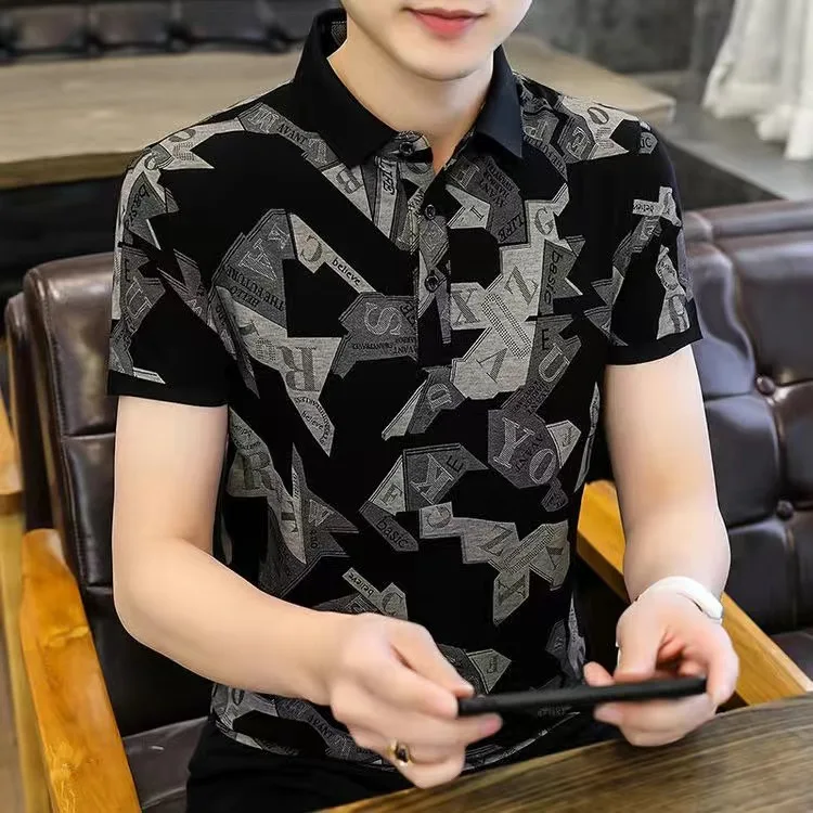 Shirt Camouflage Hommes Sport Respirant Col Rond Manches Courtes Hommes T-Shirt Coupe Ajustée Imprimé Design