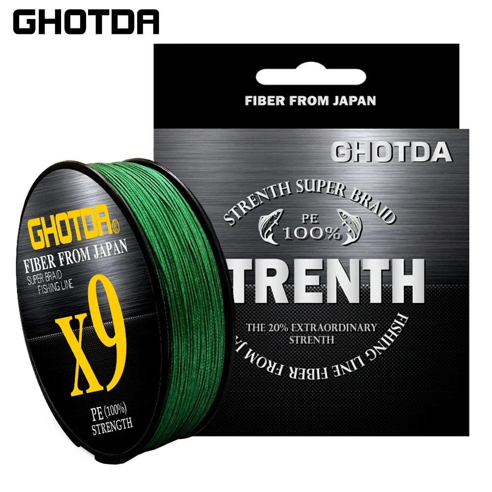GHOTDA 8/9/12 Strands PE Braided Wire Multifilament Japan Import Fabric  PE Line for Carp Fishing 0.6-8.0# 100M Fishing Line 4