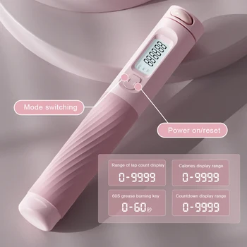 Cordless Jump Rope Non Slip Digital Fitness Jump Rope Portable Workout Jump Rope Multifunction for Indoor Outdoor 5