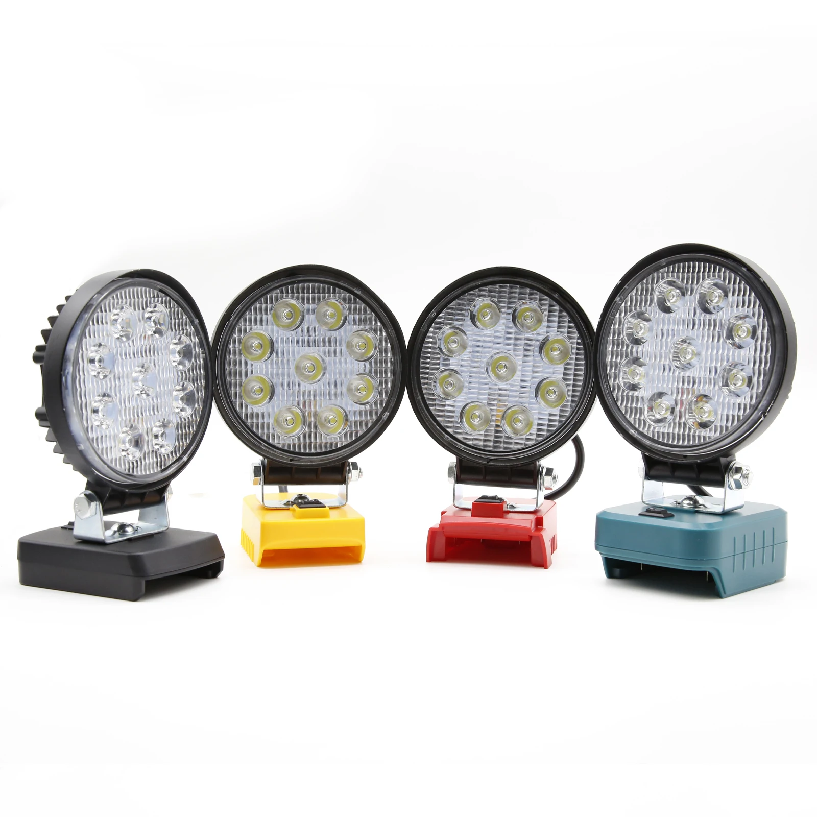(배터리 없음) LED 작업 조명 손전등 야외 스포트라이트 Makita/Dewalt/Milwaukee/Bosch 용 휴대용 캠핑 램프