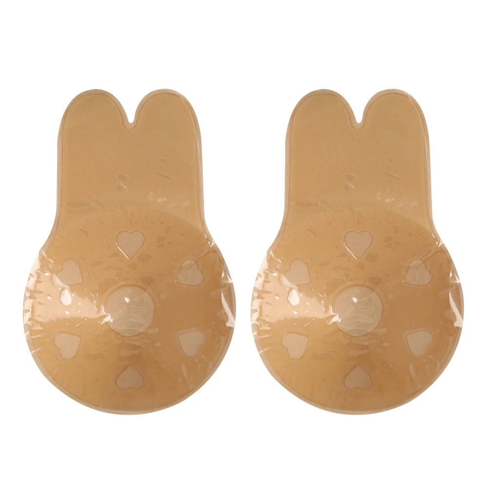 Women Push Up Bras Self Adhesive Silicone Strapless Invisible Bra Reusable Sticky Breast Lift Tape Rabbit Nipple Cover Bra Pads sports bra cotton bra seamless bra