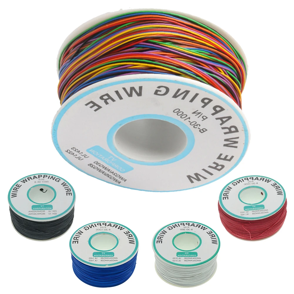 Description Picture 6 of item250M 30AWG Single Core PCB Jumper Cable Wire Tin Plated Copper Wire Wrapping Wire Insulation Electronic Conductor Wire Connector
