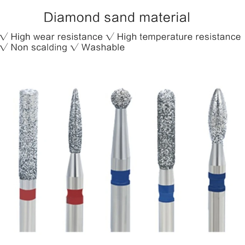 

50Pcs Diamond Milling Cutter For Manicure Electric Nail Drill Bits Accessory Pedicure Machine Nail File Gel Remover Tool