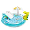 PVC Children's Inflatable Paddling Pool Crocodile Whale Dinosaur Volcanic Island Rainbow Candy Unicorn Gifted Inflatable Pump 2