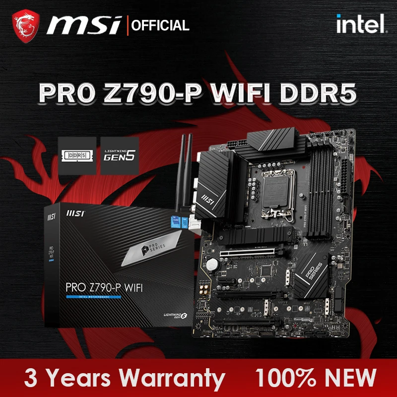 

MSI PRO Z790-P WIFI DDR5 Motherboard LGA1700 Intel B760 Mainboard Support Intel 12th 13th Processor CPU PCIE 4.0 DDR5 256GB