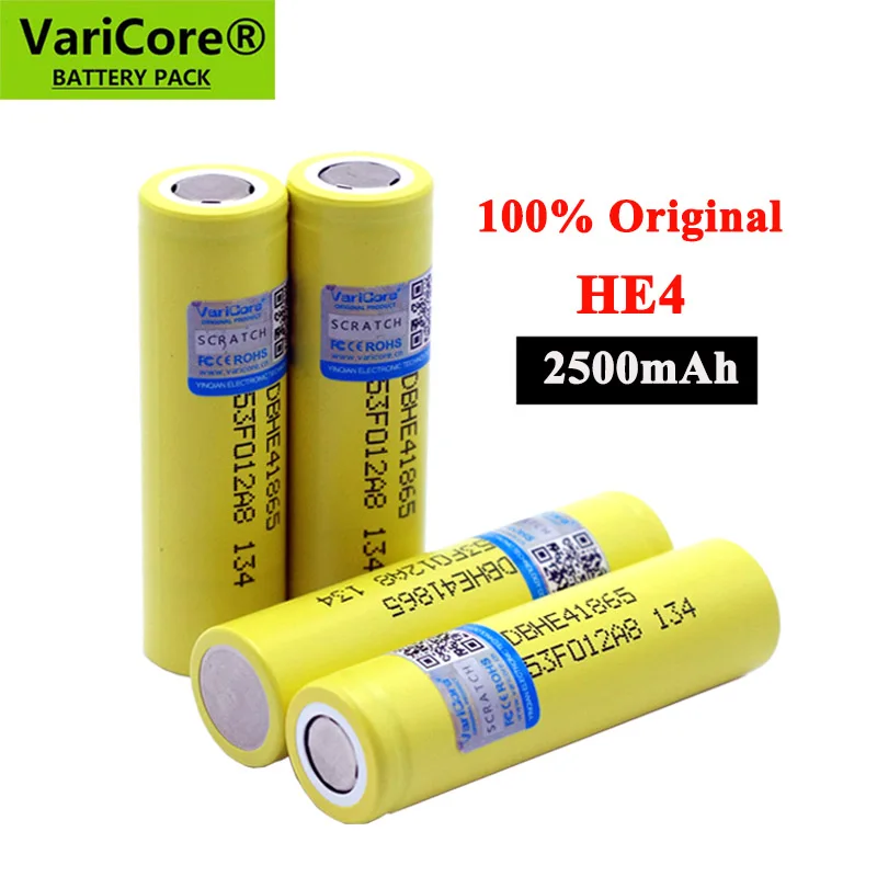 New Original HE4 2500mAh Li-lon Battery 18650 3.7V Power Rechargeable batteries For Electrical tools