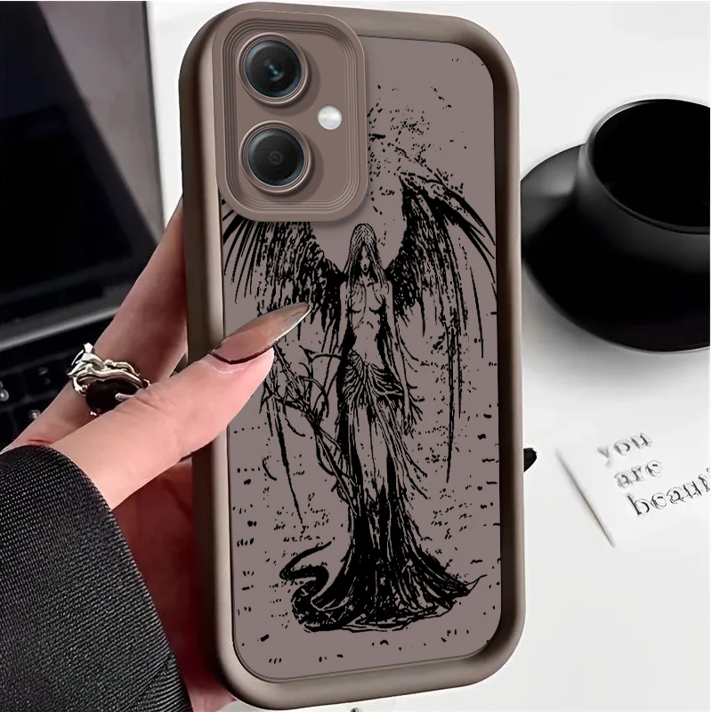 Retro Punk Angel Silicone Phone Case Cover