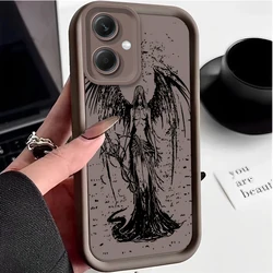 Retro Punk Angel Silicone Phone Case Cover - RedmiNote12ProPlus5G (I)