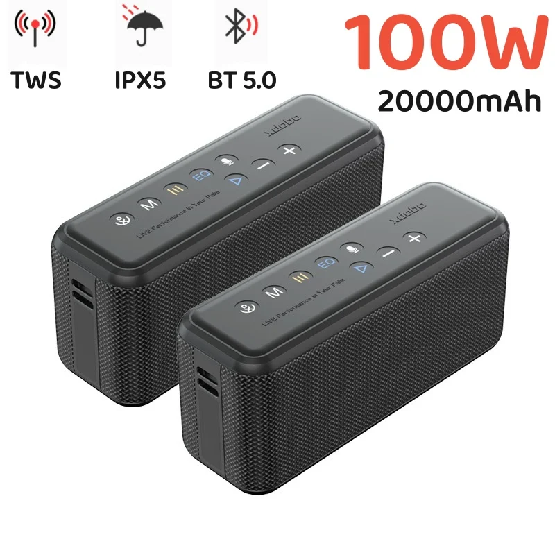 XDOBO X8 Max 100 Вт мощная аудитория Bluetooth Колонка TWS домашний кинотеатр стерео объемный сабвуфер уличный портативный водонепроницаемый