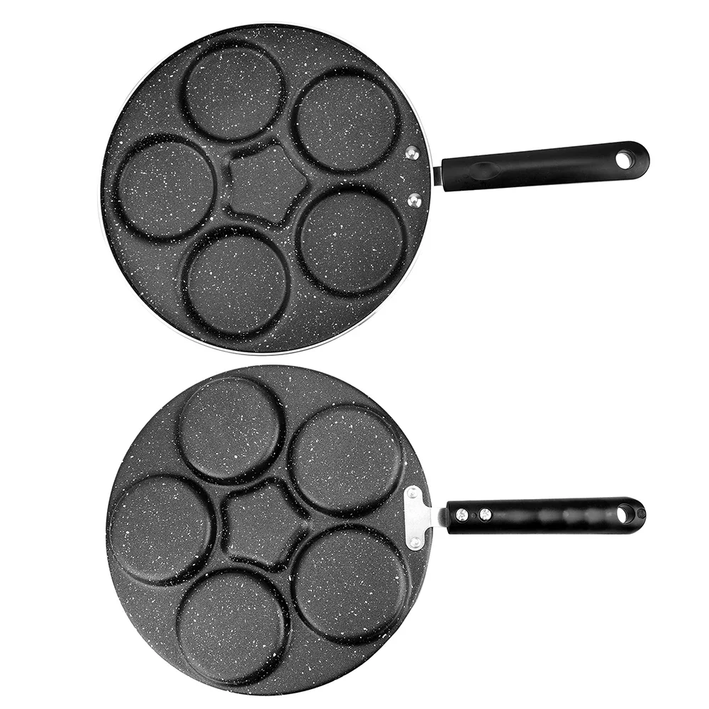 No Oil-smoke Thickened Omelet Pan Breakfast Maker Cooking Egg Ham Pans 4/5/7-hole Frying Pot Non-stick Egg Pancake Steak Pan