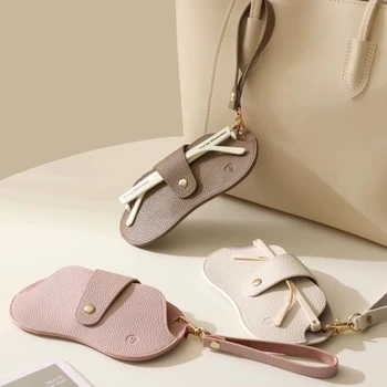 Borsa per occhiali in pelle PU con motivo morbido litchi Custodia per occhiali da sole retrò Custodia per miopia portatile Custodia per occhiali semplice 1