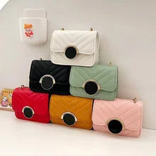 

Korean Girls Boys Princess Mini Shoulder Messenger Bag Fashion Spring Summer New Children Bags with Chain