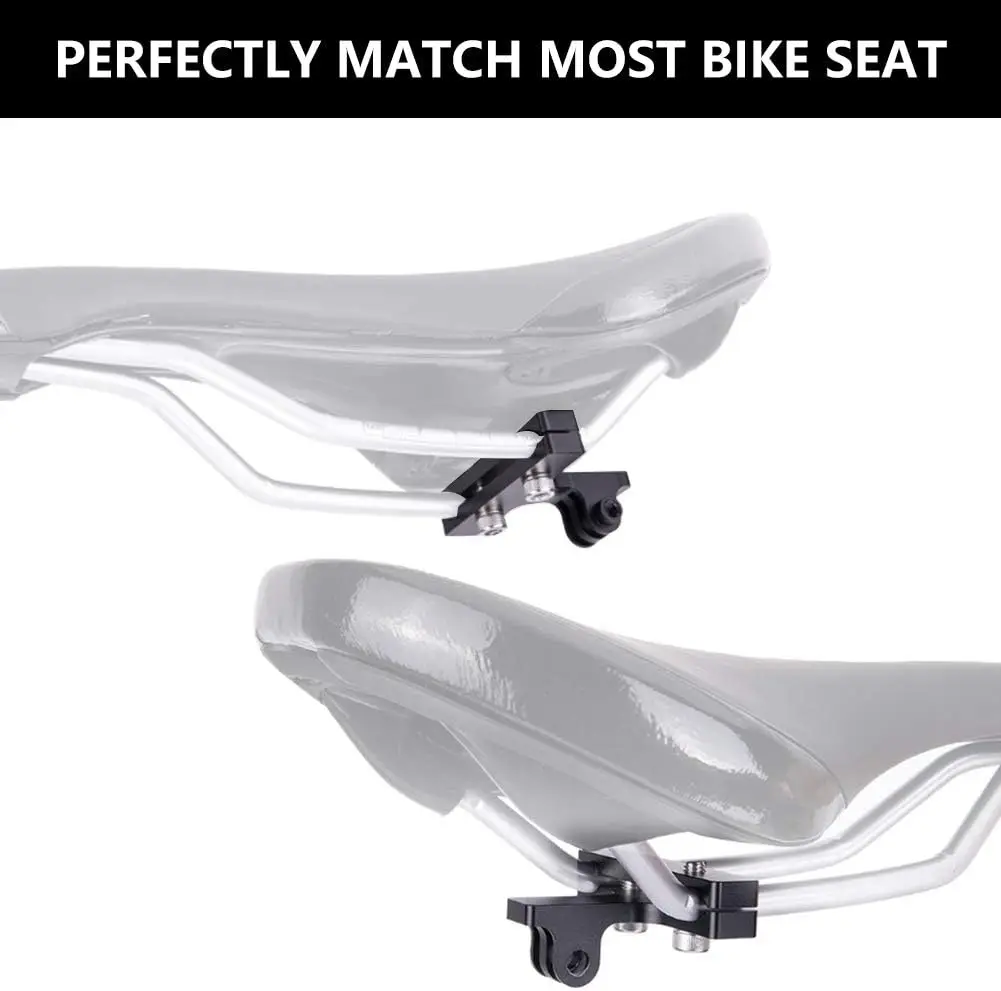 Aluminum Alloy Bicycle Saddle Rail Mount Bike Seat Adapter for GoPro Hero 13 12 11 10 9 SJCAM AKASO DJI OSMO Action Cameras