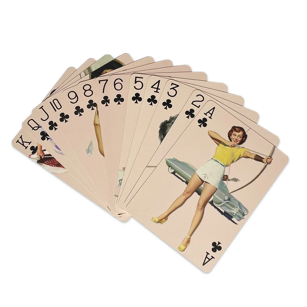 Jeu de 54 cartes sexy, pin up sur fond blanc, de leg avenue - Cdiscount Jeux  - Jouets