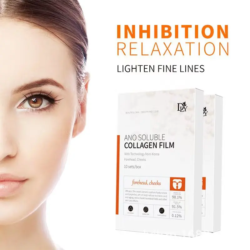 10Sets Water Soluble Collagen Film Gel Facial Mask Paper Anti Aging Moisturizing Wrinkle Remover Face Filler Firming Face Care 2